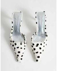 TOPSHOP - Alfie Real Hair On Leather Pointed Mid Heeled Court - Lyst