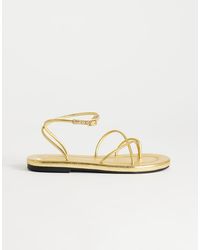 TOPSHOP - Emma Strappy Flat Sandal - Lyst