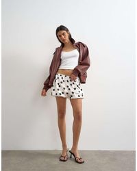 TOPSHOP - Satin Bubble Shorts - Lyst