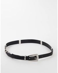 TOPSHOP - Patchwork Real Leather Belt - Lyst