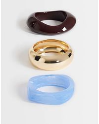 TOPSHOP - Finn 3 Pack Resin Bangles - Lyst