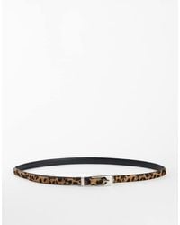 TOPSHOP - Skinny Hair On Real Leather Belt - Lyst