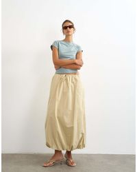 TOPSHOP - Poplin Bubble Hem Maxi Skirt - Lyst