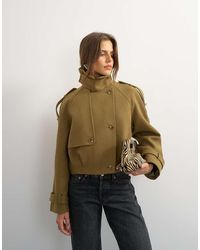 TOPSHOP - Cropped Trench - Lyst