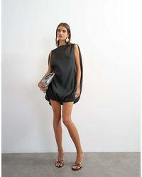 TOPSHOP - Organza Bubble Hem Mini Dress - Lyst
