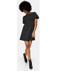 topshop spot trim smock dress