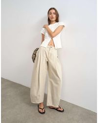 TOPSHOP - Cocoon Mid Rise Barrel Jean - Lyst