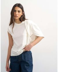 TOPSHOP - Twist Shoulder Top - Lyst
