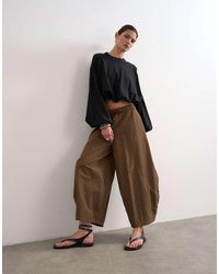 TOPSHOP - Techy Oversized Ovoid Mid Length Trouser - Lyst
