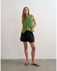 TOPSHOP - Linen Blend A-line Shorts - Lyst