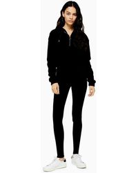 TOPSHOP Tall Pure Black Jamie Jeans