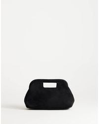 TOPSHOP - Gordan Medium Suedette Clutch With Handle - Lyst