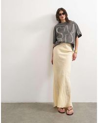 TOPSHOP - Super Soft Cupro Bias Midi Skirt - Lyst