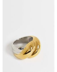 TOPSHOP - Robyn Waterproof Stainless Steel Twist Detail Ring - Lyst