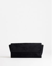 TOPSHOP - Clark Medium Suedette Fold Over Clutch Bag - Lyst