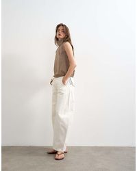 TOPSHOP - Techy Funnel Drawstring Hem Top - Lyst