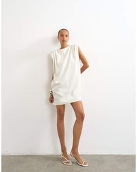 TOPSHOP - Clean Structured Shoulder Pad Mini Dress - Lyst