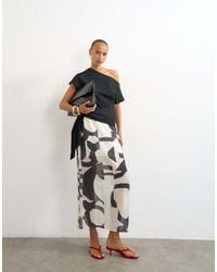 TOPSHOP - Sheer Column Midi Skirt - Lyst