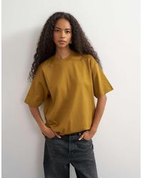 TOPSHOP - Premium Interlock T-Shirt - Lyst