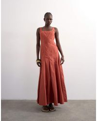 TOPSHOP - Dropped Hem Full Circle Skirt Sundress - Lyst