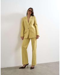 TOPSHOP - Co Ord Occasion Stripe Clean Front Trouser - Lyst