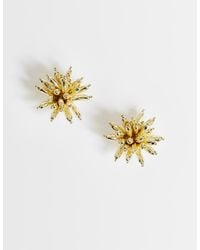 TOPSHOP - Cara Statement Flower Earrings - Lyst