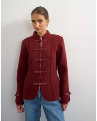 TOPSHOP - Knitted All Needle Frogging Detail Jacket - Lyst