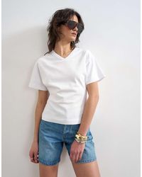 TOPSHOP - V-neck Cinch Tee - Lyst