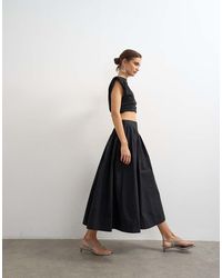 TOPSHOP - Drop Waist Saloon Maxi Skirt - Lyst