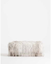 TOPSHOP - Ciara Oversized Folded Faux Fur Structured Clutch Bag - Lyst