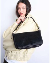 TOPSHOP - Stina Hair On Real Leather Shoulder Bag - Lyst