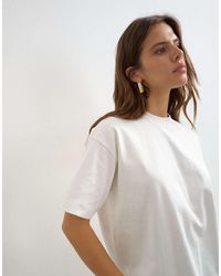 TOPSHOP - Premium Interlock T-shirt - Lyst