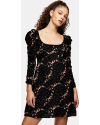 topshop floral tassel mini dress