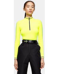 TOPSHOP Top en maille fluo à double épaisseur, Sno - Jaune