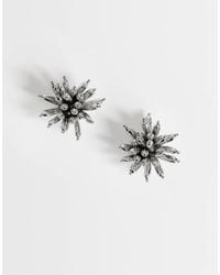 TOPSHOP - Cara Statement Flower Earrings - Lyst