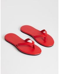 TOPSHOP - Sky Real Leather Toe Thong Sandal - Lyst