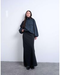 TOPSHOP - Super Soft Cupro Bias Midi Skirt - Lyst