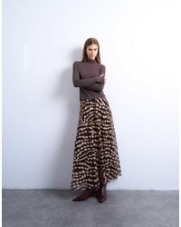 TOPSHOP - Chiffon Full Maxi Skirt - Lyst