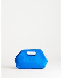 TOPSHOP - Gordan Medium Suedette Clutch With Handle - Lyst