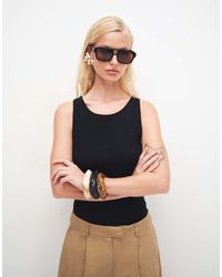 TOPSHOP - Asymmetric Racer Back Vest - Lyst