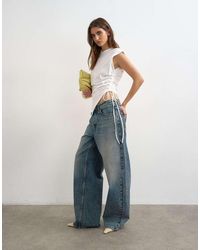 TOPSHOP - Asymmetric Ruched Side Top - Lyst