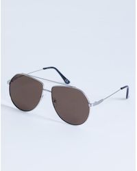 TOPSHOP - Croatia Aviator Metal Frame Sunglasses - Lyst