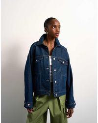 TOPSHOP - Denim Balloon Jacket - Lyst