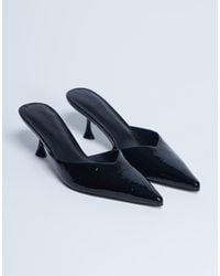 TOPSHOP - Ivette Croc Patent Close Toe Mule - Lyst