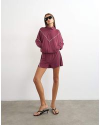 TOPSHOP - Sporty Piping Detail Shorts Co Ord - Lyst