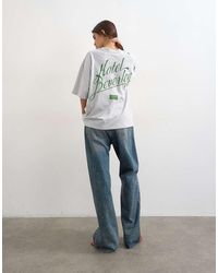 TOPSHOP - Hotel Beverley Graphic Oversized Tee - Lyst