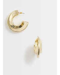 TOPSHOP - Cassie Chunky Hoop Earrings - Lyst