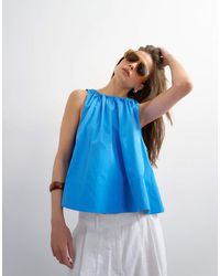 TOPSHOP - Trapeze Tie Back Top - Lyst
