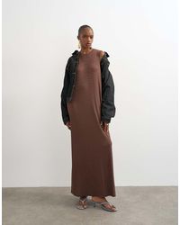 TOPSHOP - Drop Armhole Rib Maxi Dress - Lyst