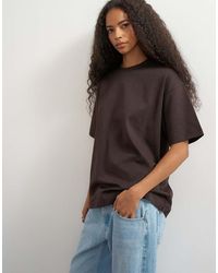 TOPSHOP - Premium Interlock T-Shirt - Lyst